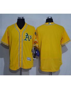 Athletics Blank Gold Flexbase Authentic Collection Stitched MLB Jersey