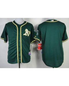 Athletics Blank Green Cool Base Stitched MLB Jersey