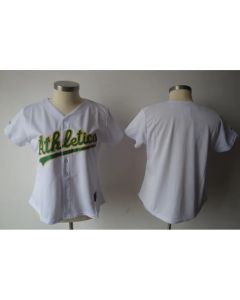 Athletics Blank White Women's Fashion Stitched MLB Jersey