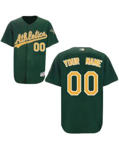 Athletics Personalized Authentic Green MLB Jersey