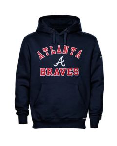 Atlanta Braves Fastball Fleece Pullover Navy Blue MLB Hoodie