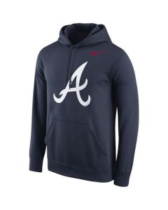 Atlanta Braves Logo Performance Navy Pullover MLB Hoodie