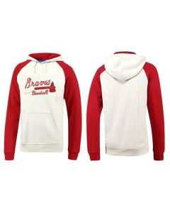 Atlanta Braves Pullover Hoodie White & Red