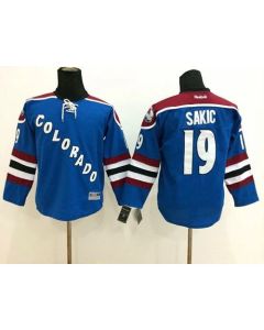 Avalanche #19 Joe Sakic Blue Stitched Youth NHL Jersey
