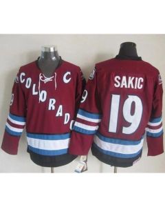 Avalanche #19 Joe Sakic Red CCM Throwback Stitched NHL Jersey