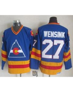 Avalanche #27 John Wensink Blue CCM Throwback Stitched NHL Jersey