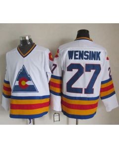 Avalanche #27 John Wensink White CCM Throwback Stitched NHL Jersey