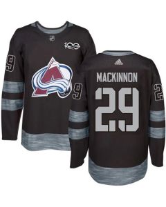 Avalanche #29 Nathan MacKinnon Black 1917-2017 100th Anniversary Stitched NHL Jersey