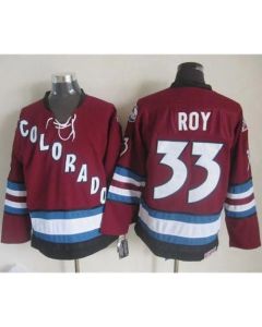 Avalanche #33 Patrick Roy Red CCM Throwback Stitched NHL Jersey