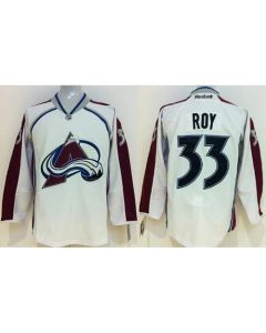 Avalanche #33 Patrick Roy White Stitched Youth NHL Jersey