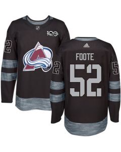 Avalanche #52 Adam Foote Black 1917-2017 100th Anniversary Stitched NHL Jersey