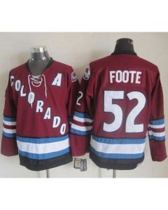 Avalanche #52 Adam Foote Red CCM Throwback Stitched NHL Jersey