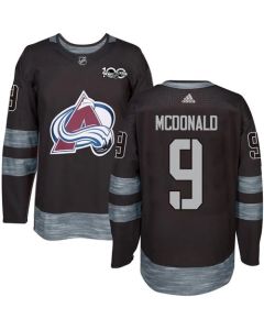Avalanche #9 Lanny McDonald Black 1917-2017 100th Anniversary Stitched NHL Jersey