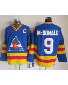 Avalanche #9 Lanny Mcdonald Blue CCM Throwback Stitched NHL Jersey