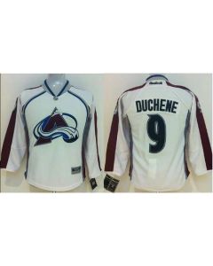 Avalanche #9 Matt Duchene White Stitched Youth NHL Jersey