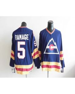 Avalanche CCM Throwback #5 Rob Ramage Blue Stitched NHL Jersey