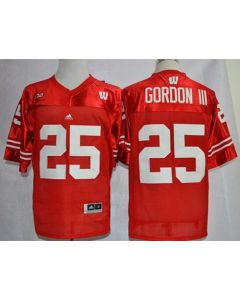 Badgers #25 Melvin Gordon III Red Big Ten Stitched NCAA Jersey
