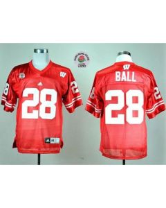 Badgers #28 Montee Ball Red Rose Bowl Game Stitched NCAA Jersey