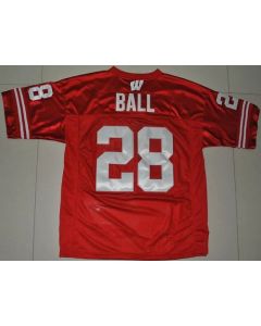 Badgers #28 Montee Ball Red Stitched NCAA Jersey