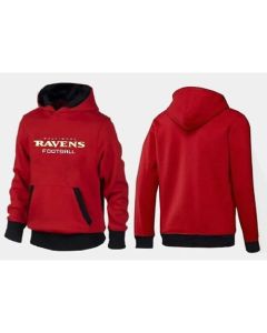 Baltimore Ravens English Version Pullover Hoodie Red & Black