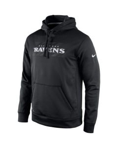 Baltimore Ravens KO Speed Wordmark Performance Hoodie Black