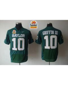 Bears #10 Robert Griffin III Green 2014 Fiesta Bowl Patch Stitched NCAA Jersey