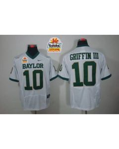 Bears #10 Robert Griffin III White 2014 Fiesta Bowl Patch Stitched NCAA Jersey