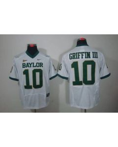 Bears #10 Robert Griffin III White Stitched NCAA Jersey