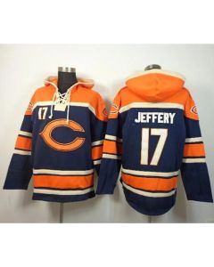 Bears #17 Alshon Jeffery Navy Blue Sawyer Hoodie Sweatshirt NFL Hoodie