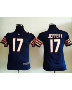 Bears #17 Alshon Jeffery Navy Blue Team Color Youth Stitched NFL Elite Jersey