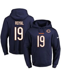 Bears #19 Eddie Royal Navy Blue Name & Number Pullover NFL Hoodie
