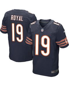 Bears #19 Eddie Royal Navy Blue Team Color Men's Stitched NFL Elite Jersey