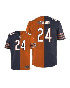 Bears #24 Jordan Howard Navy Blue/Orange Men's Stitched NFL Elite Split Jersey