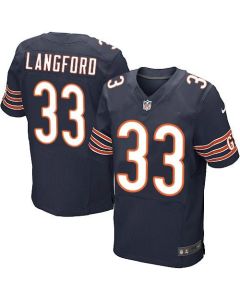 Bears #33 Jeremy Langford Navy Blue Team Color Men's Stitched NFL Elite Jersey