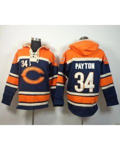 Bears #34 Walter Payton Navy Blue Sawyer Hoodie Sweatshirt NFL Hoodie