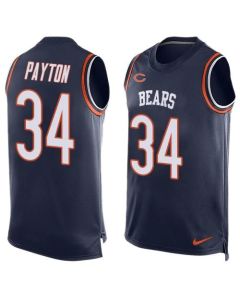 Bears #34 Walter Payton Navy Blue Team Color Men's Stitched NFL Limited Tank Top Jersey
