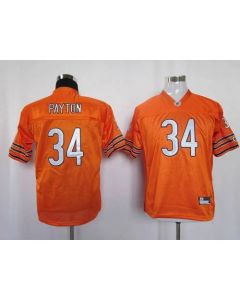 Bears #34 Walter Payton Orange Stitched Youth NFL Jersey
