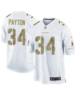 Bears #34 Walter Payton White Men's Stitched NFL Limited Salute to Service Jersey