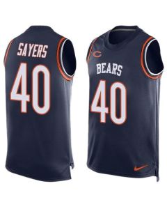 Bears #40 Gale Sayers Navy Blue Team Color Men's Stitched NFL Limited Tank Top Jersey