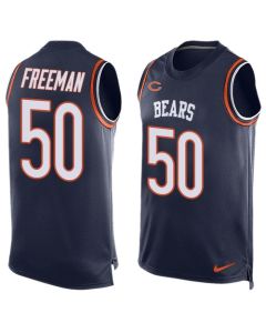Bears #50 Jerrell Freeman Navy Blue Team Color Men's Stitched NFL Limited Tank Top Jersey