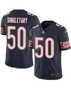 Bears #50 Mike Singletary Navy Blue Men's Stitched NFL Limited Rush Jersey