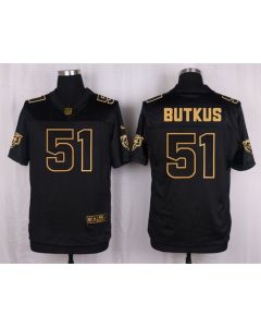 Bears #51 Dick Butkus Black Men's Stitched NFL Elite Pro Line Gold Collection Jersey