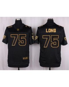 Bears #75 Kyle Long Black Men's Stitched NFL Elite Pro Line Gold Collection Jersey