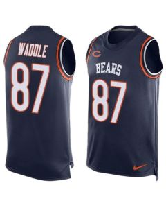 Bears #87 Tom Waddle Navy Blue Team Color Men's Stitched NFL Limited Tank Top Jersey