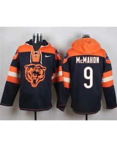Bears #9 Jim McMahon Navy Blue Player Pullover NFL Hoodie