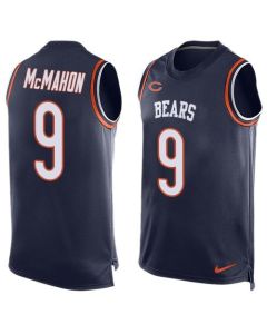 Bears #9 Jim McMahon Navy Blue Team Color Men's Stitched NFL Limited Tank Top Jersey