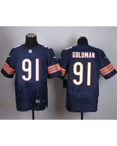Bears #91 Eddie Goldman Navy Blue Team Color Men's Stitched NFL Elite Jersey