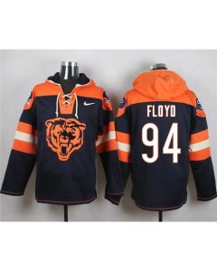 Bears #94 Leonard Floyd Navy Blue Player Pullover NFL Hoodie