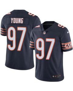Bears #97 Willie Young Navy Blue Men's Stitched NFL Limited Rush Jersey
