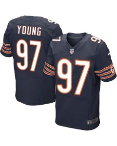Bears #97 Willie Young Navy Blue Team Color Men's Stitched NFL Elite Jersey